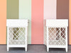 Pair of Lattice Rattan Nightstands