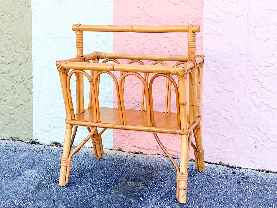 Island Style Rattan Magazine Rack