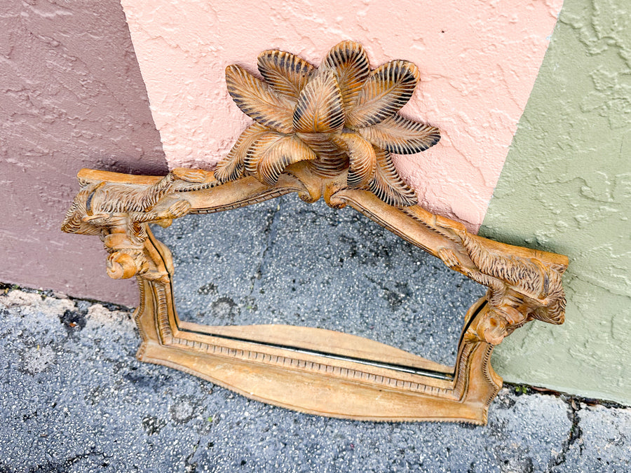 Whimsical Palm and Monkey Mirror