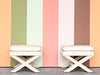 Pair of Upholstered X Benches