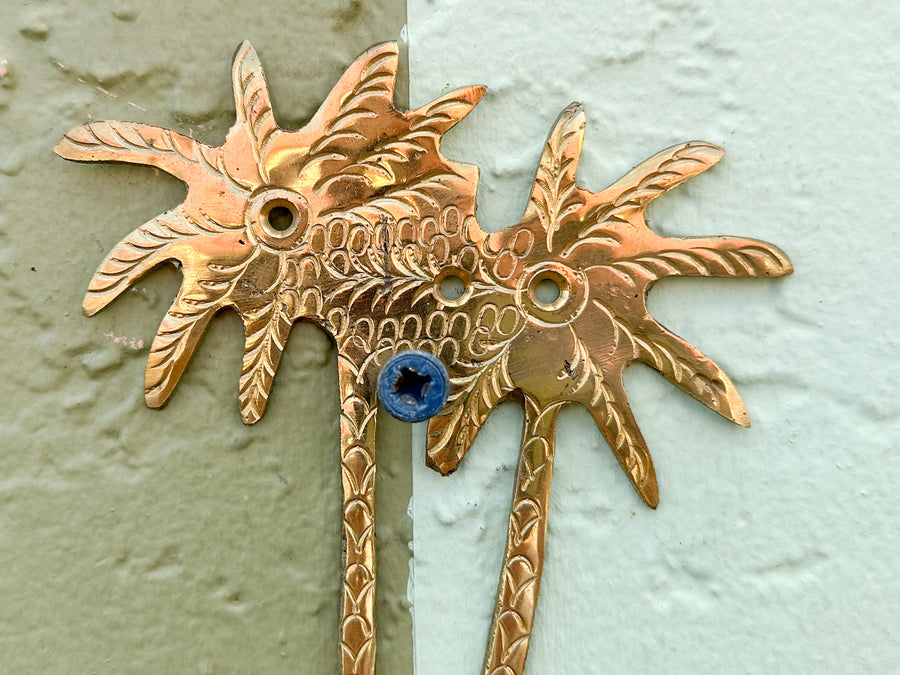 Large Brass Palm Tree Hook