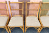 Set of Six Old Florida Rattan Dining Chairs