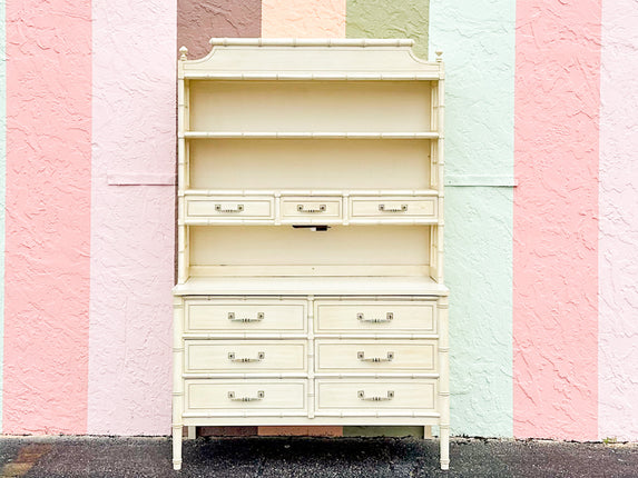 Faux Bamboo Henry Link Dresser and Hutch