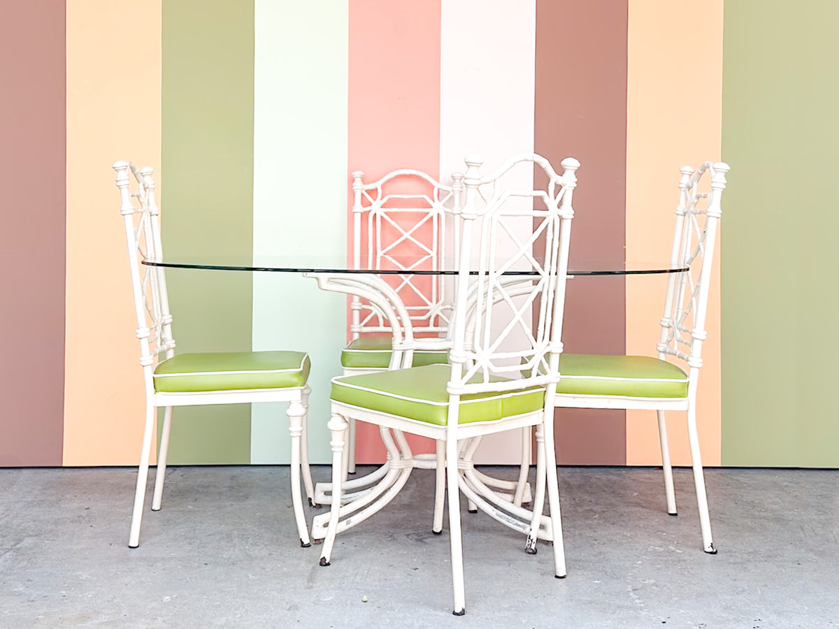 Palm Beach Faux Bamboo Outdoor Dining Set