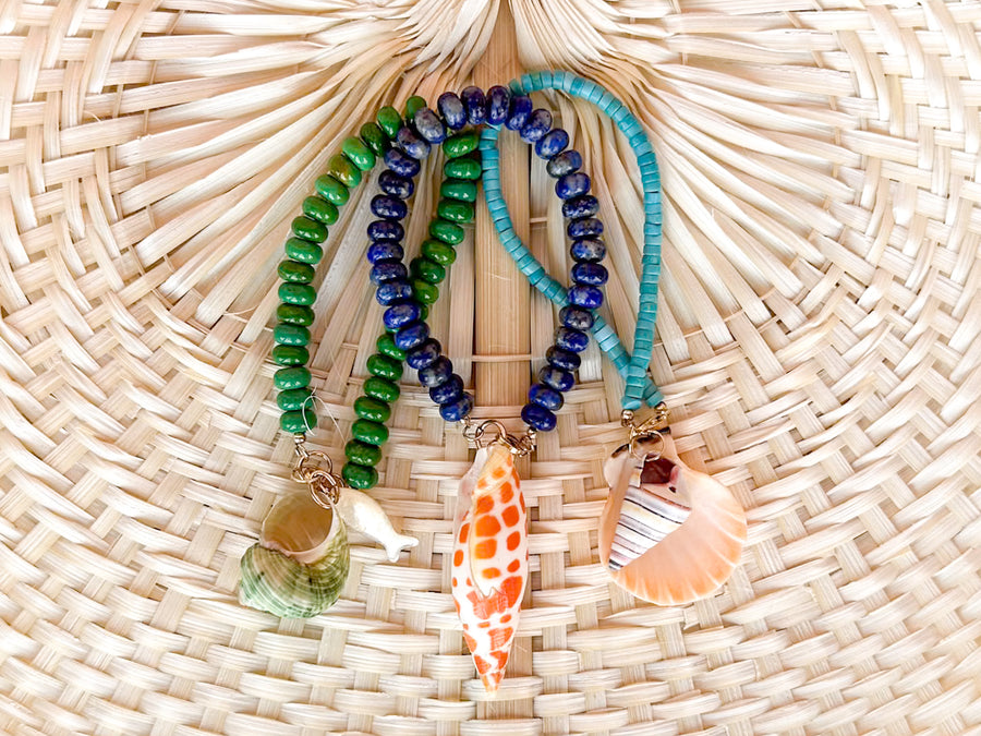 Palm Beach Regency's Green Quartz and Shell Bag Charm