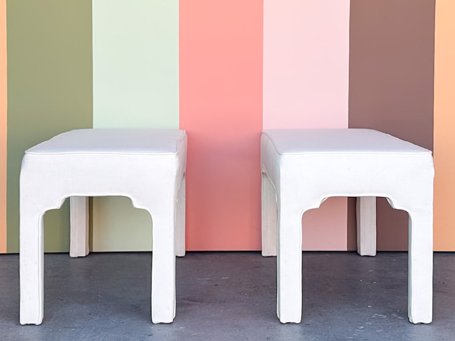 Pair of Moroccan Style Upholstered Benches