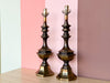 Pair of Brass Urn Lamps