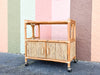 Seagrass and Pencil Reed Rattan Bar Cart