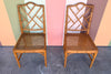Pair of Faux Bamboo Chippendale Side Chairs