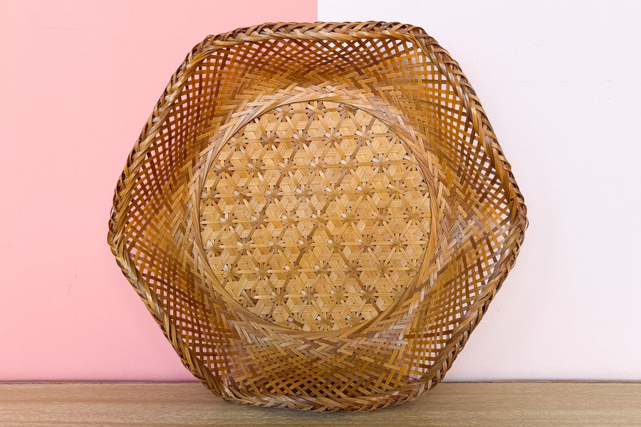Set of Four Woven Rattan Baskets