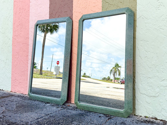 Pair of Seafoam Green Widdicomb Mirrors
