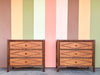 Pair of Tortoiseshell Bamboo Oversized Nightstands by Ralph Lauren