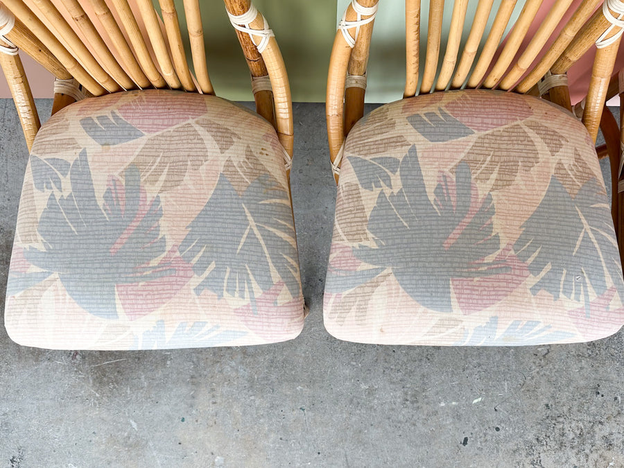 Set of Four Rattan Dining Chairs