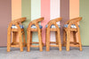 Set of Four Rattan Bar Stools