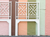 White Fretwork Rattan Twin Headboards