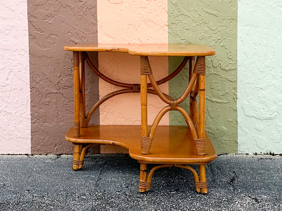 Heywood Wakefield Ashcraft Two Tier Corner Table