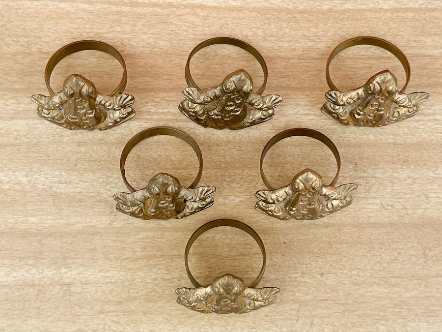Set of Six Sweet Frog Napkin Rings