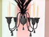 Tole Pineapple and Tassel Chandelier