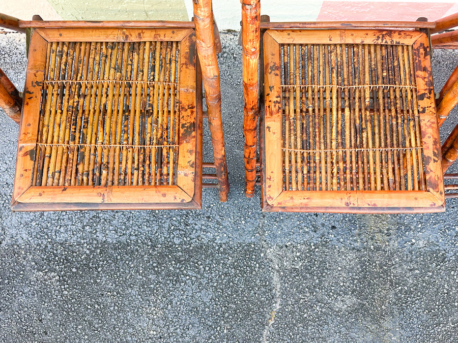 Set of Six Bamboo Folding Chairs