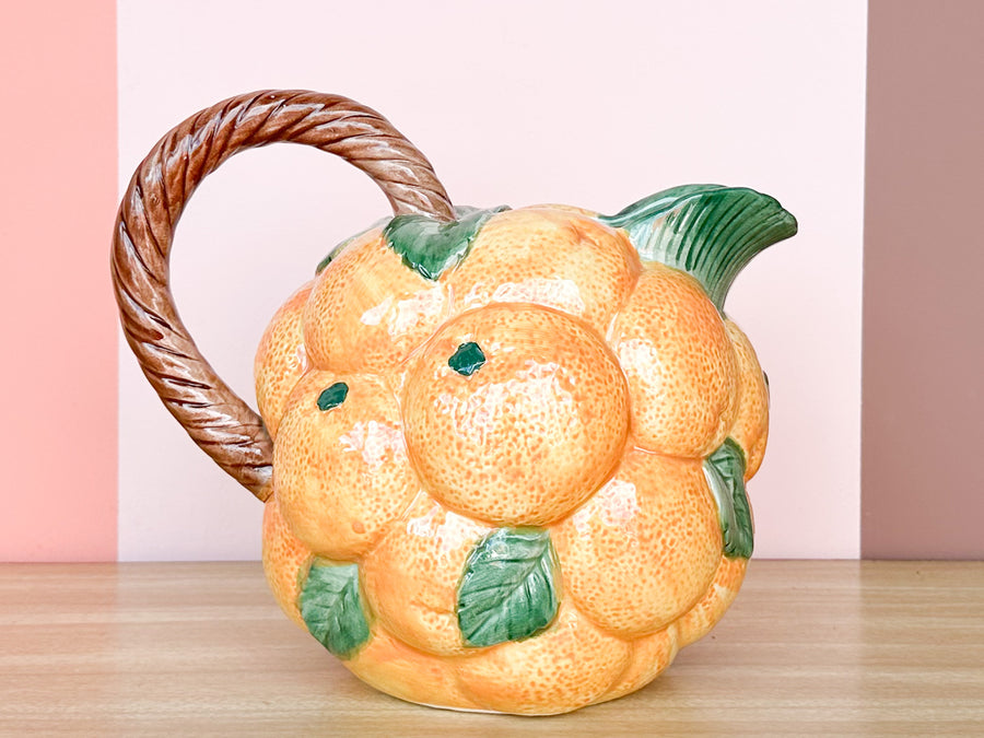 Fitz and Floyd Orange Pitcher