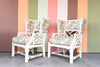 Pair of Fretwork Wingback Chairs