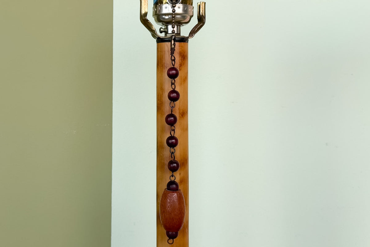 Pair of Tortoiseshell Bamboo Lamps