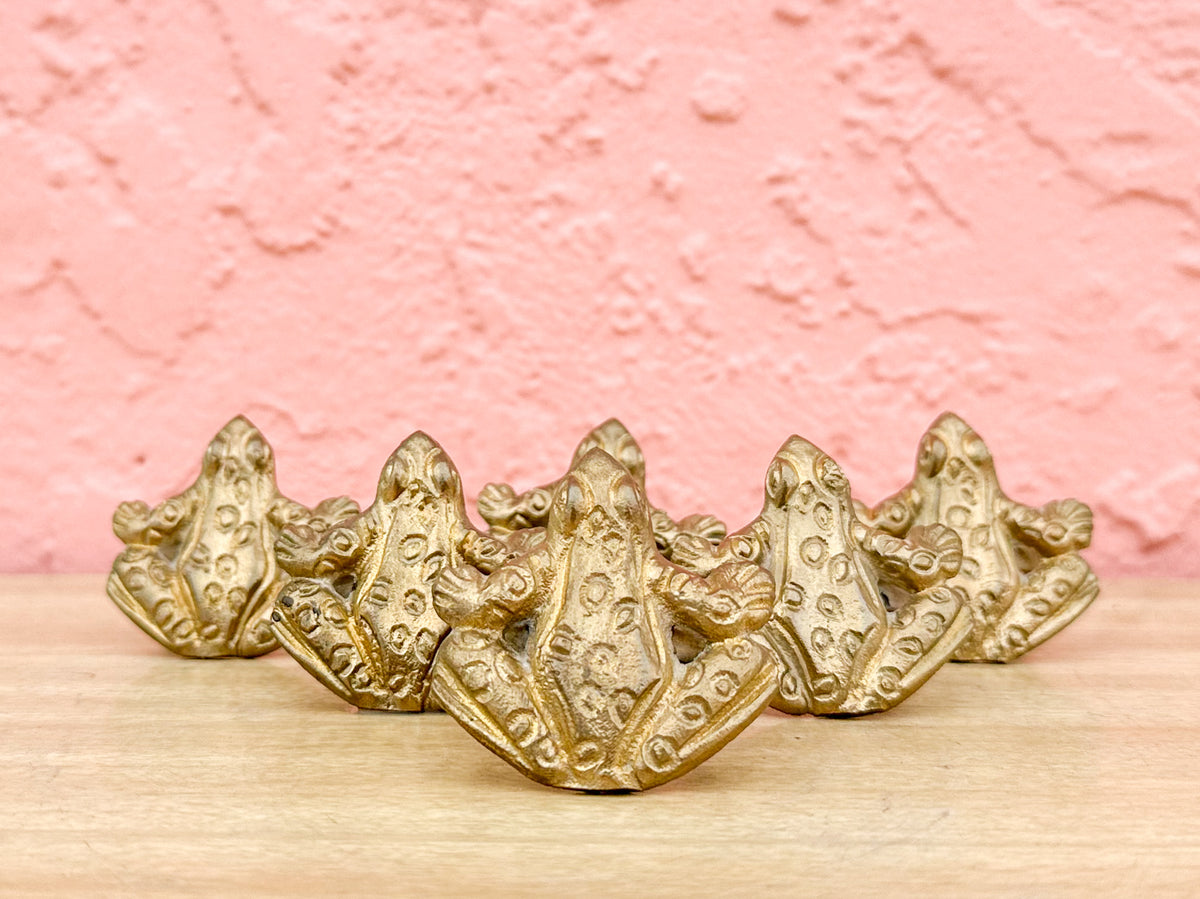 Set of Six Sweet Frog Napkin Rings