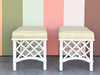 Pair of Ficks Reed Rattan Benches