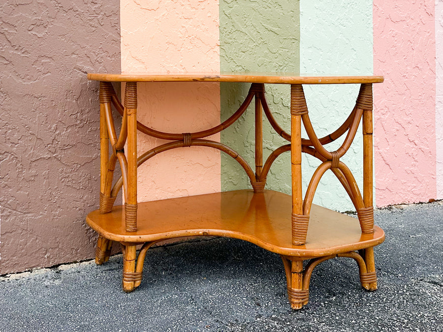 Heywood Wakefield Ashcraft Two Tier Corner Table
