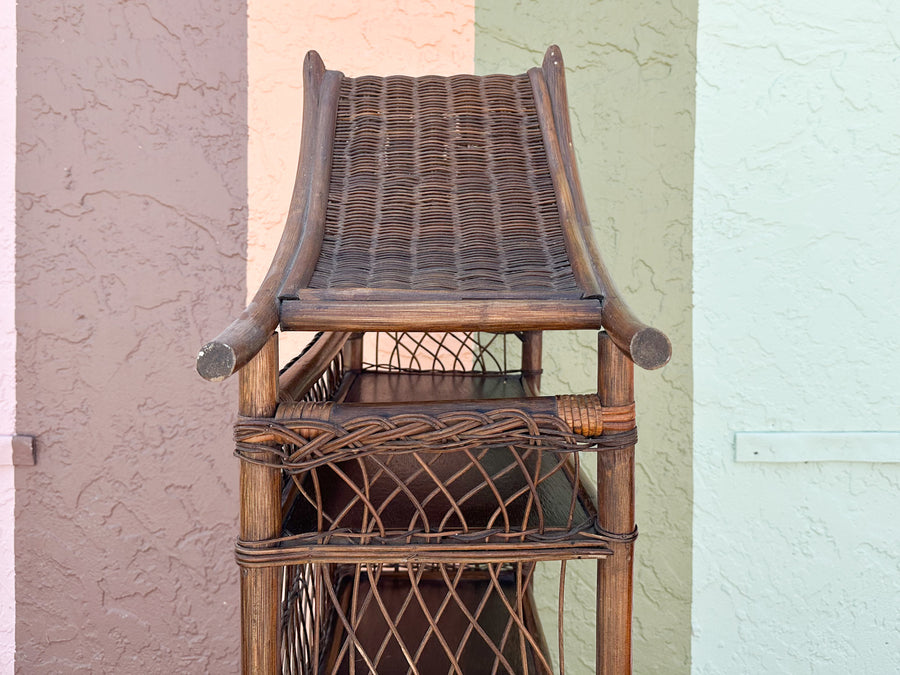 Rattan Pagoda Etagere