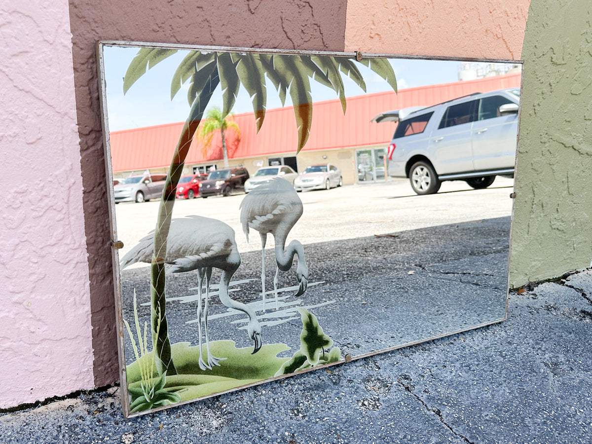 1950s Flamingo Turner Mirror