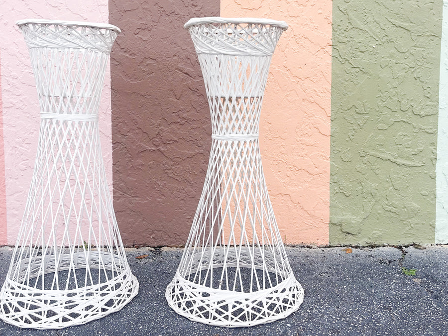 Pair of Webspun Plant Stands