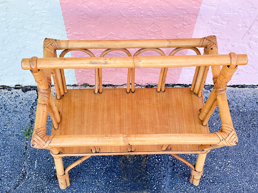 Island Style Rattan Magazine Rack