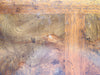 Walnut and Burl Wood Faux Bamboo Coffee Table