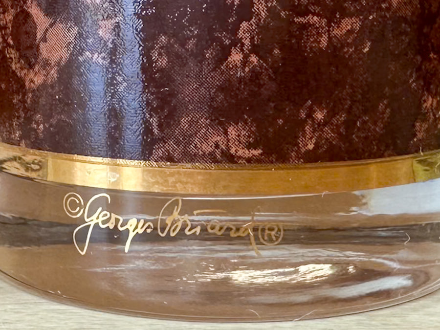 Set of Six Marble Tortoiseshell Glassware