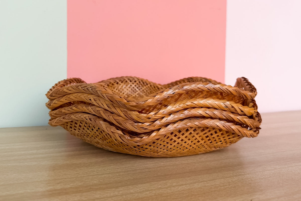Set of Four Woven Rattan Baskets