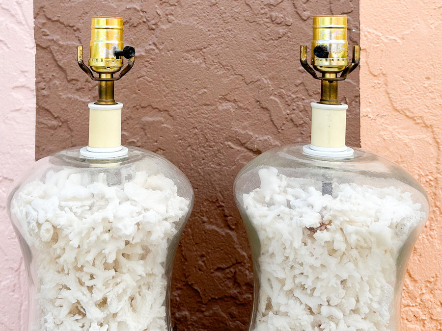 Pair of Coastal Chic Shell Lamps