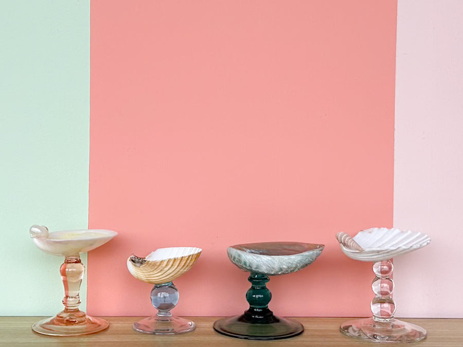 Set of Four Colorful Shell Coupes