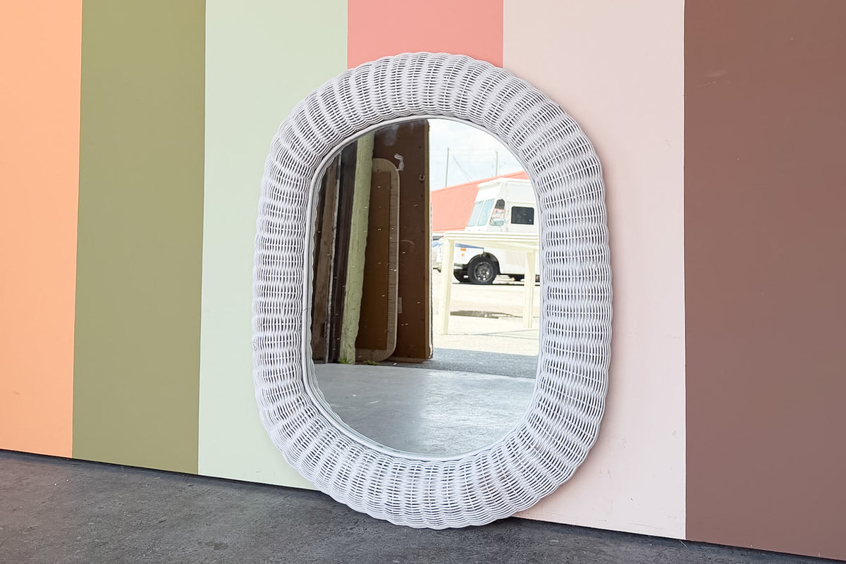 Oval Wicker Mirror