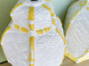 Pair of Faux Bamboo Woven Ceramic Lamps