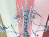 Newly Painted Faux Bamboo Tole Chandelier