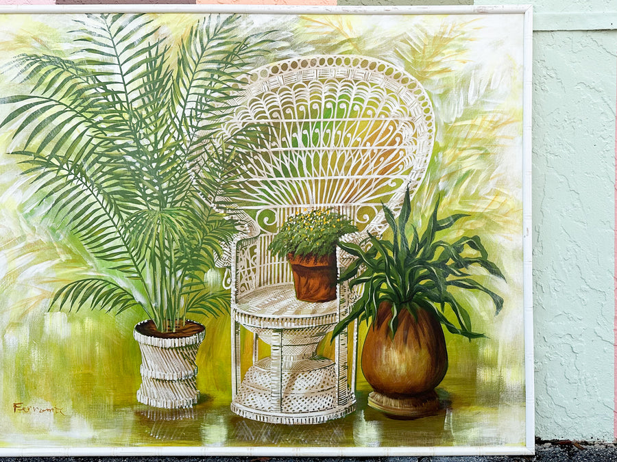So 70s Peacock Chair Original Art