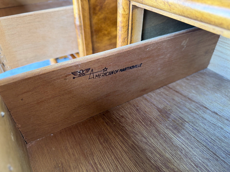 Pair of Island Style Faux Bamboo Nightstands