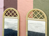 Pair of Thomasville Lattice Faux Bamboo Mirrors