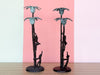 Pair of Monkey and Palm Tree Candle Holders