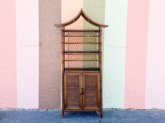 Rattan Pagoda Etagere