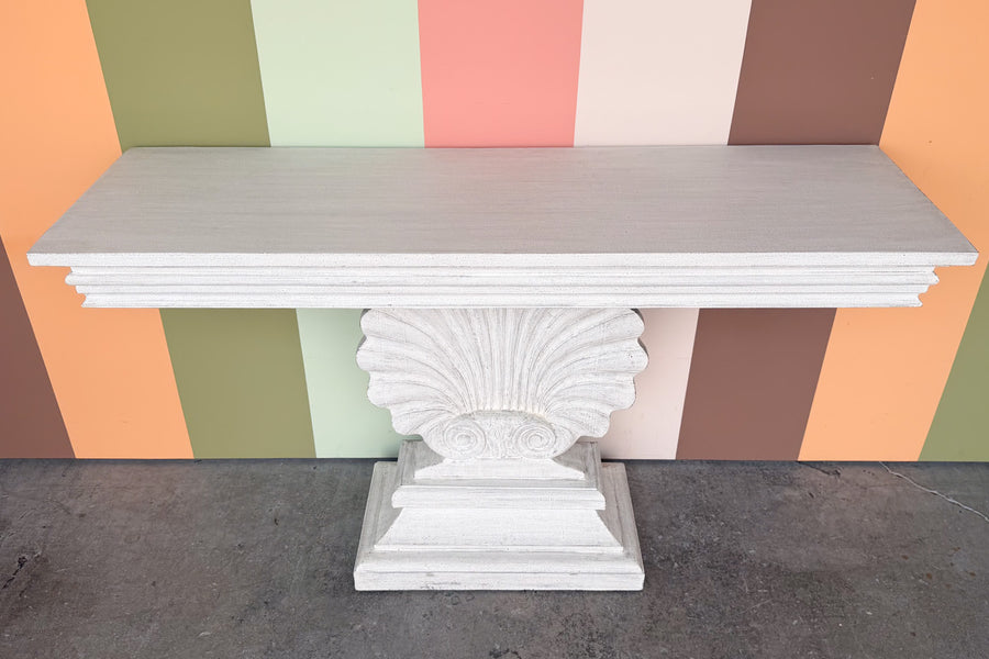 Shell Motif Wood Console