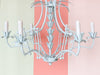 Newly Painted Faux Bamboo Tole Chandelier