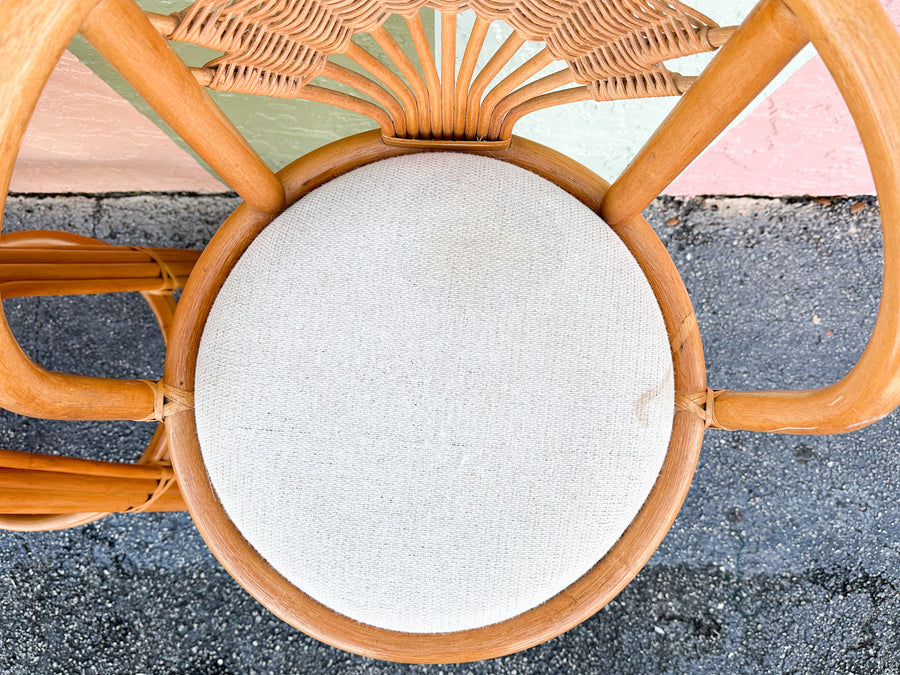 Set of Three Rattan Bar Stools
