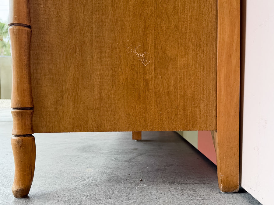 Natural Faux Bamboo Dresser